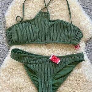 Red Carter green mesh bikini - NEW - Sz 6